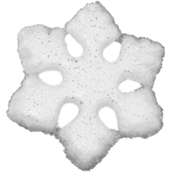 Χριστουγεννιάτικες Κρεμαστές Λευκές Χιονονιφάδες - Σετ 4 τεμ. (16cm)